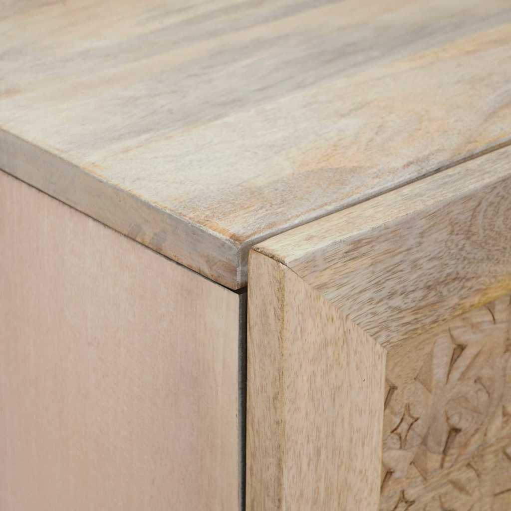 vidaXL Highboard Biały 40 x 33 x 110 cm lite drewno mango