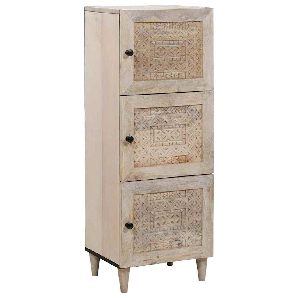 vidaXL Highboard Biały 40 x 33 x 110 cm lite drewno mango