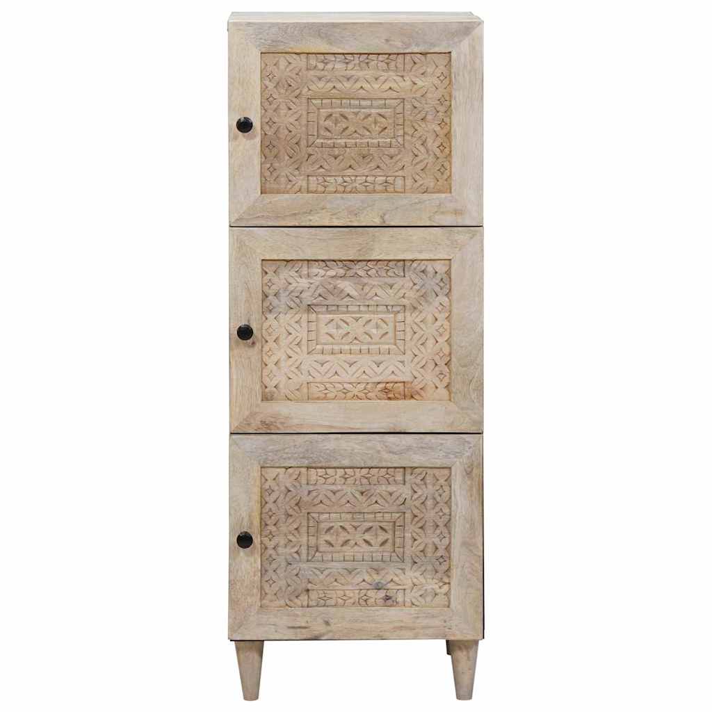 vidaXL Highboard Biały 40 x 33 x 110 cm lite drewno mango