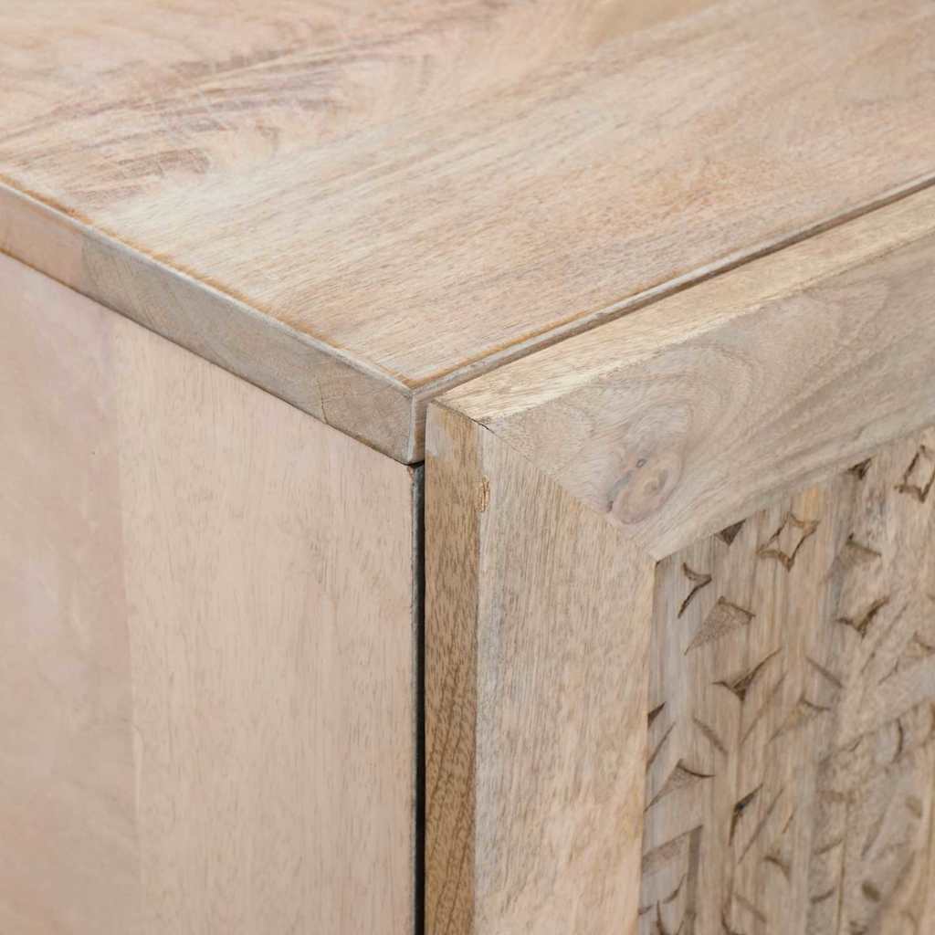 vidaXL Highboard Biały 60 x 33 x 100 cm lite drewno mango