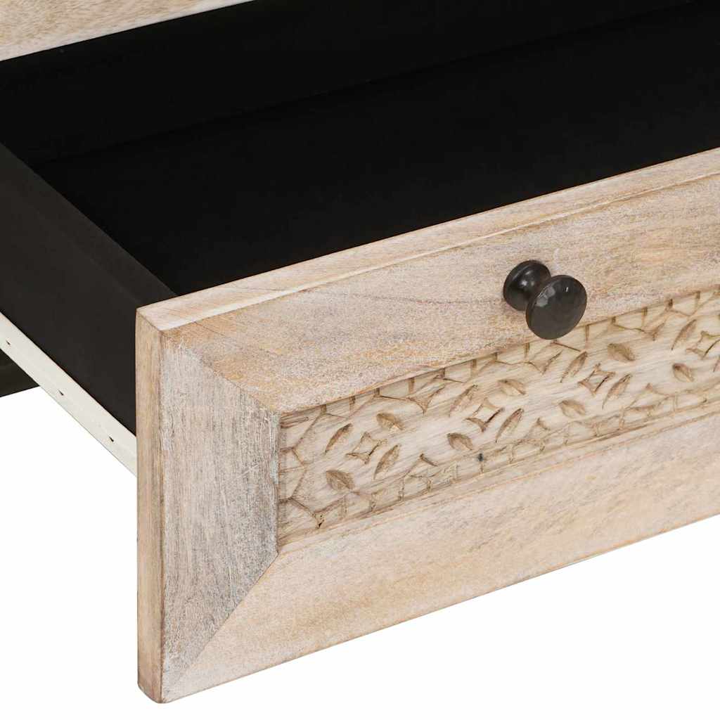 vidaXL Highboard Biały 60 x 33 x 100 cm lite drewno mango