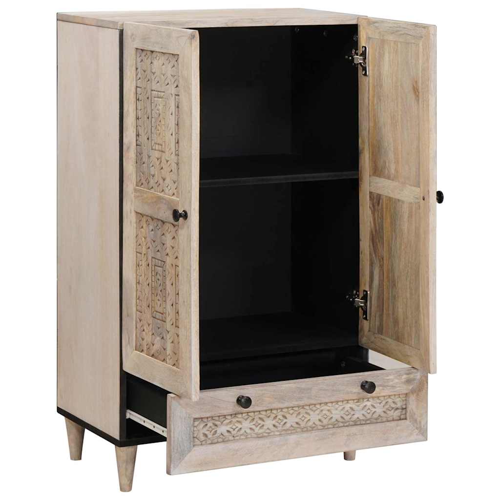 vidaXL Highboard Biały 60 x 33 x 100 cm lite drewno mango