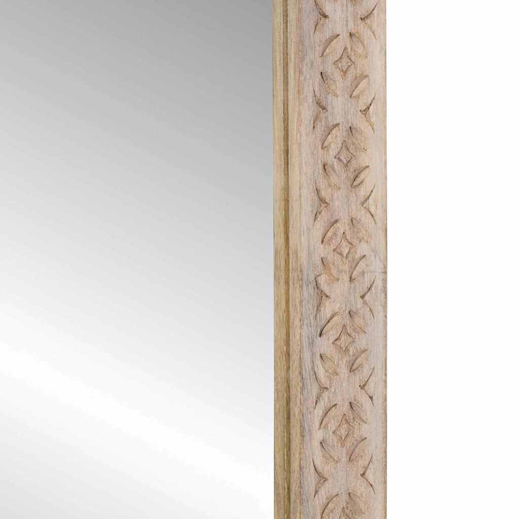 vidaXL lustro ścienne Prostokątny Biały wybielany 70 x 50 cm