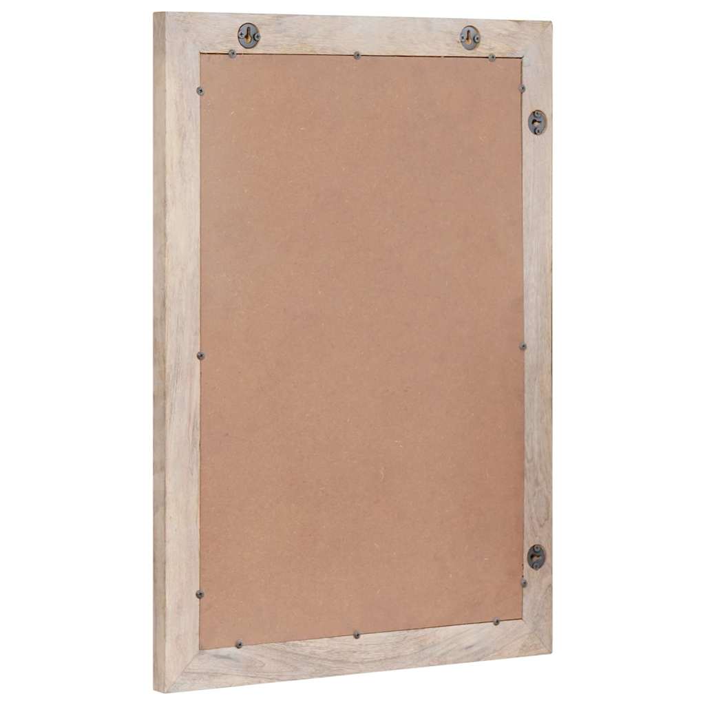 vidaXL lustro ścienne Prostokątny Biały wybielany 70 x 50 cm