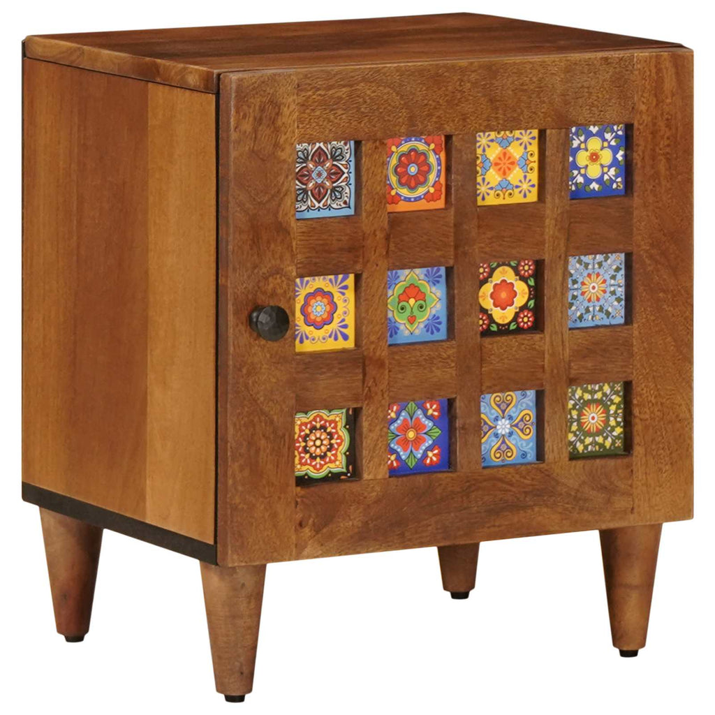 vidaXL Szafka Nocna Brązowy 40 x 33 x 46 cm Drewno z mango