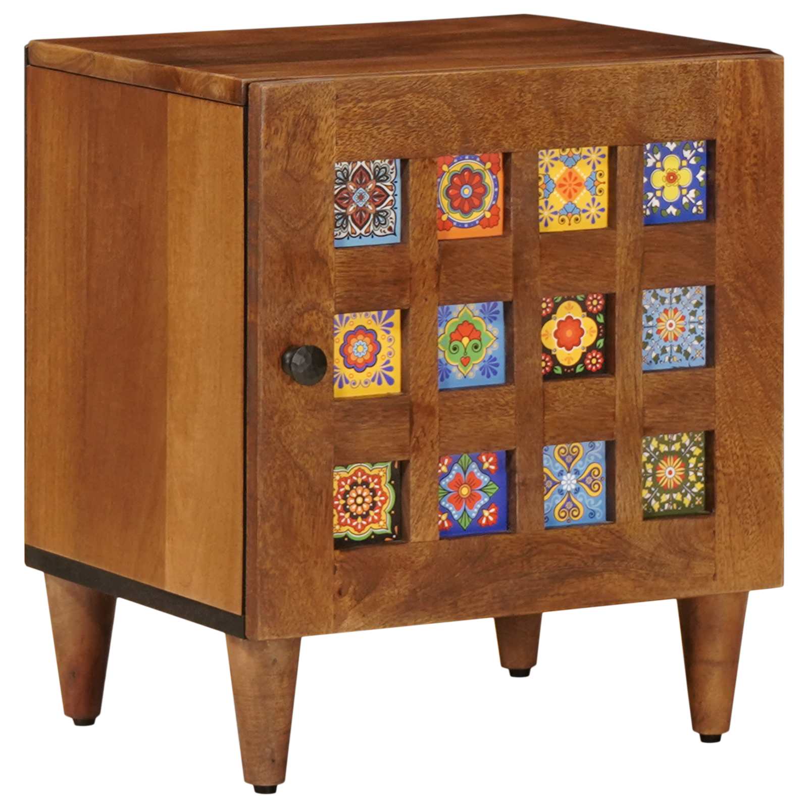vidaXL Szafka Nocna Brązowy 40 x 33 x 46 cm Drewno z mango