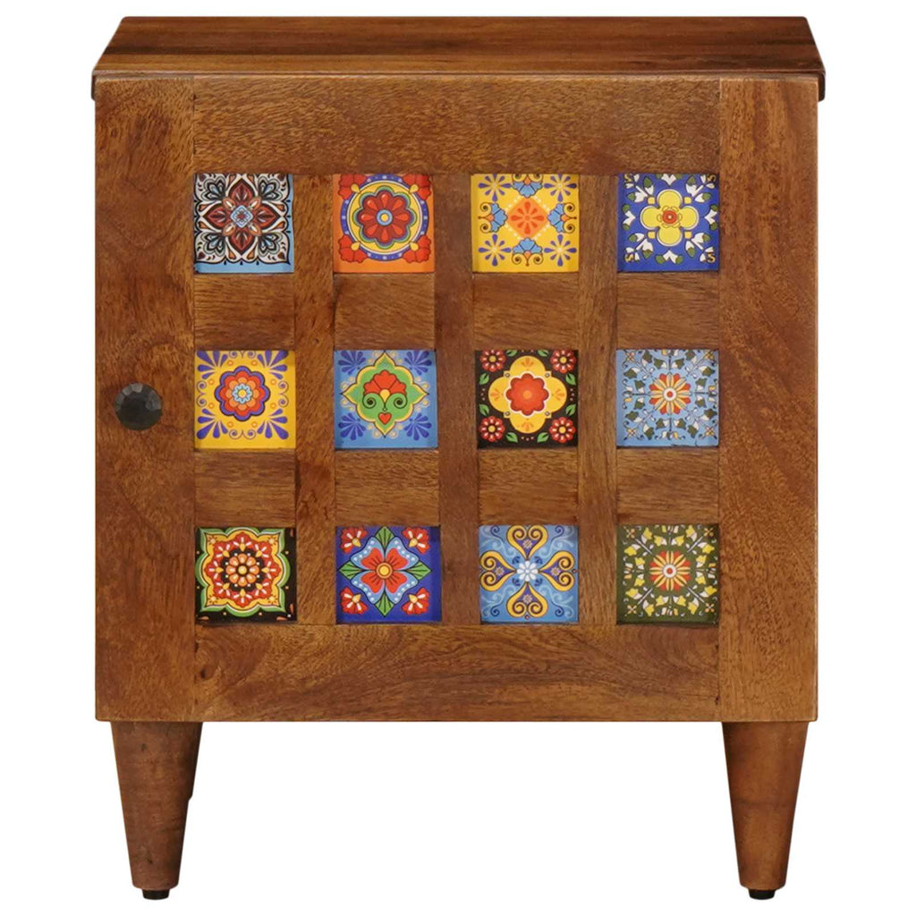 vidaXL Szafka Nocna Brązowy 40 x 33 x 46 cm Drewno z mango