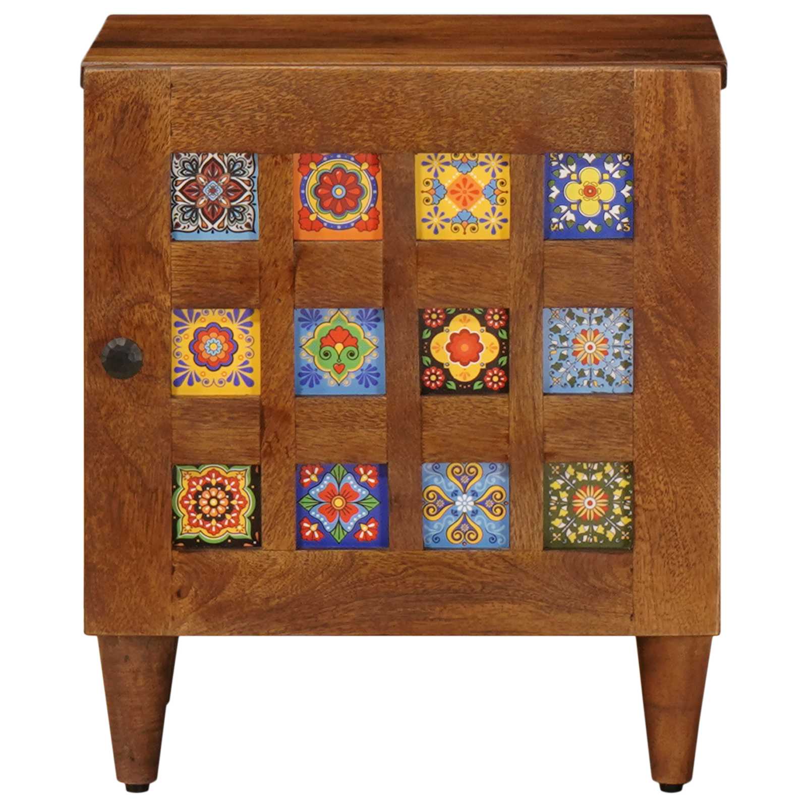 vidaXL Szafka Nocna 2 pcs Brązowy 40 x 33 x 46 cm Drewno z mango