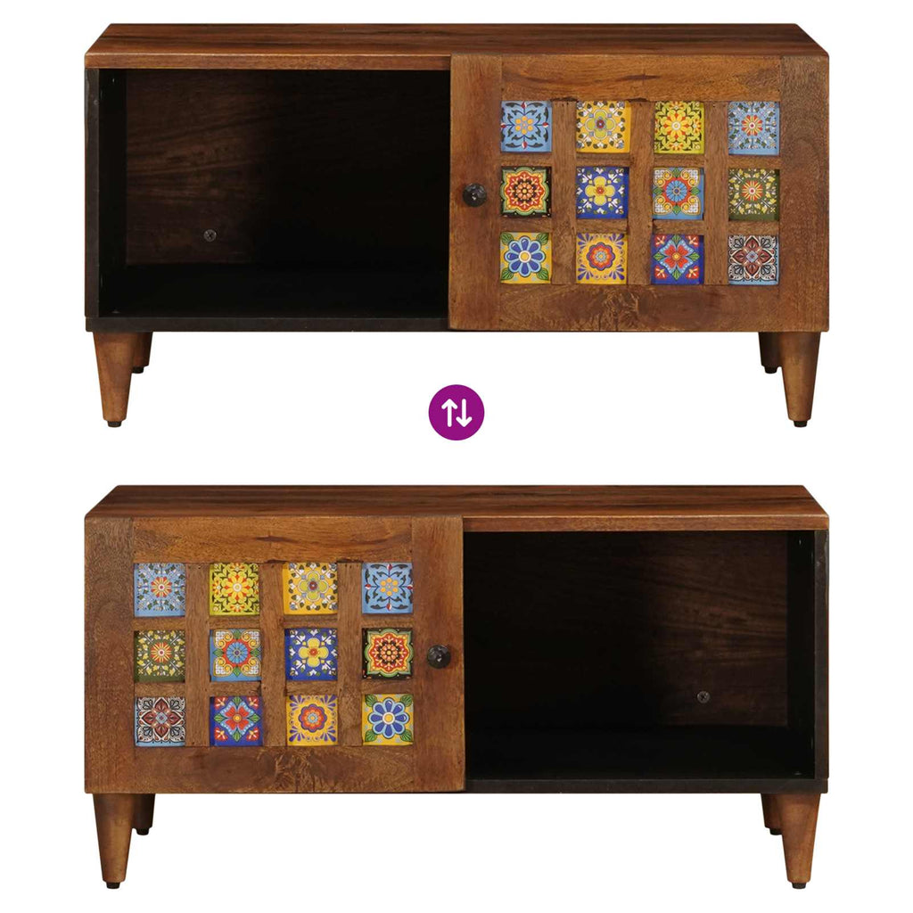 vidaXL Stolik kawowy Brązowy 80 x 50 x 40 cm Drewno z mango
