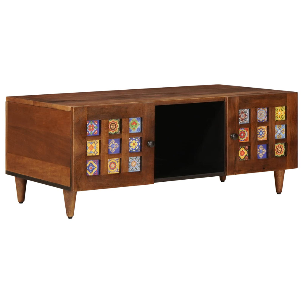 vidaXL Stolik kawowy Brązowy 100 x 54 x 40 cm Drewno z mango