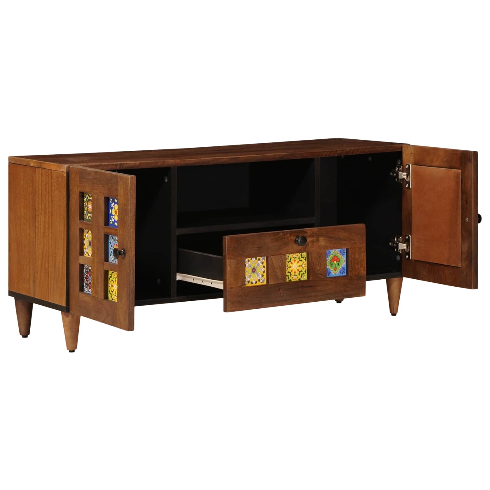 vidaXL Szafka pod telewizor z szufladą orzech włoski 105 x 33 x 46 cm