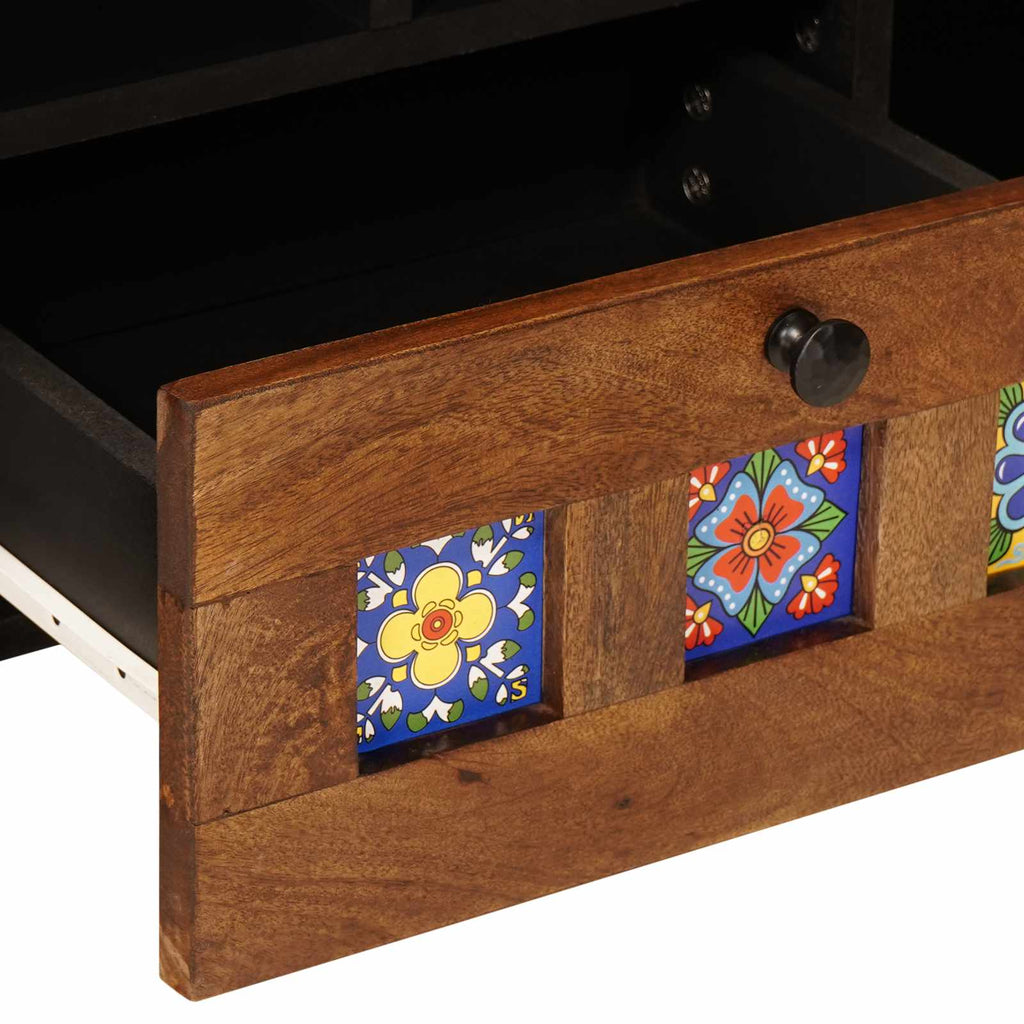 vidaXL Szafka pod telewizor z szufladą orzech włoski 100 x 33 x 46 cm