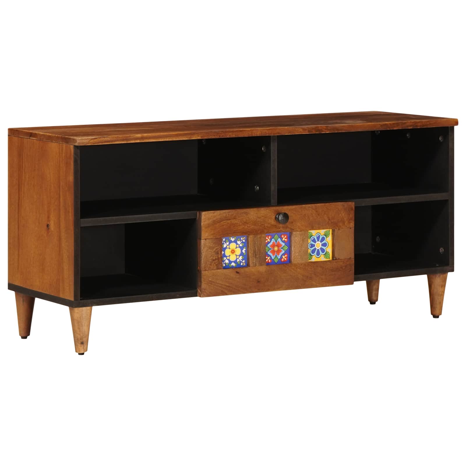 vidaXL Szafka pod telewizor z szufladą orzech włoski 100 x 33 x 46 cm