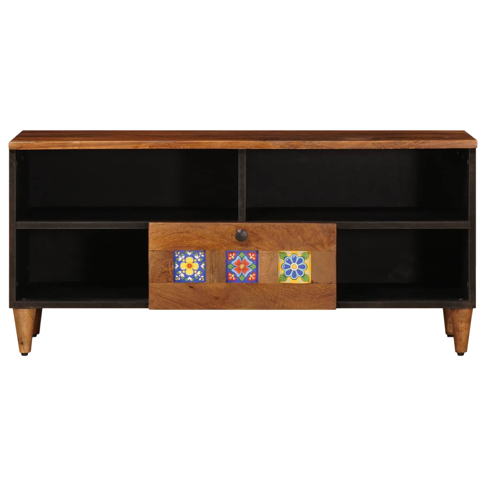 vidaXL Szafka pod telewizor z szufladą orzech włoski 100 x 33 x 46 cm