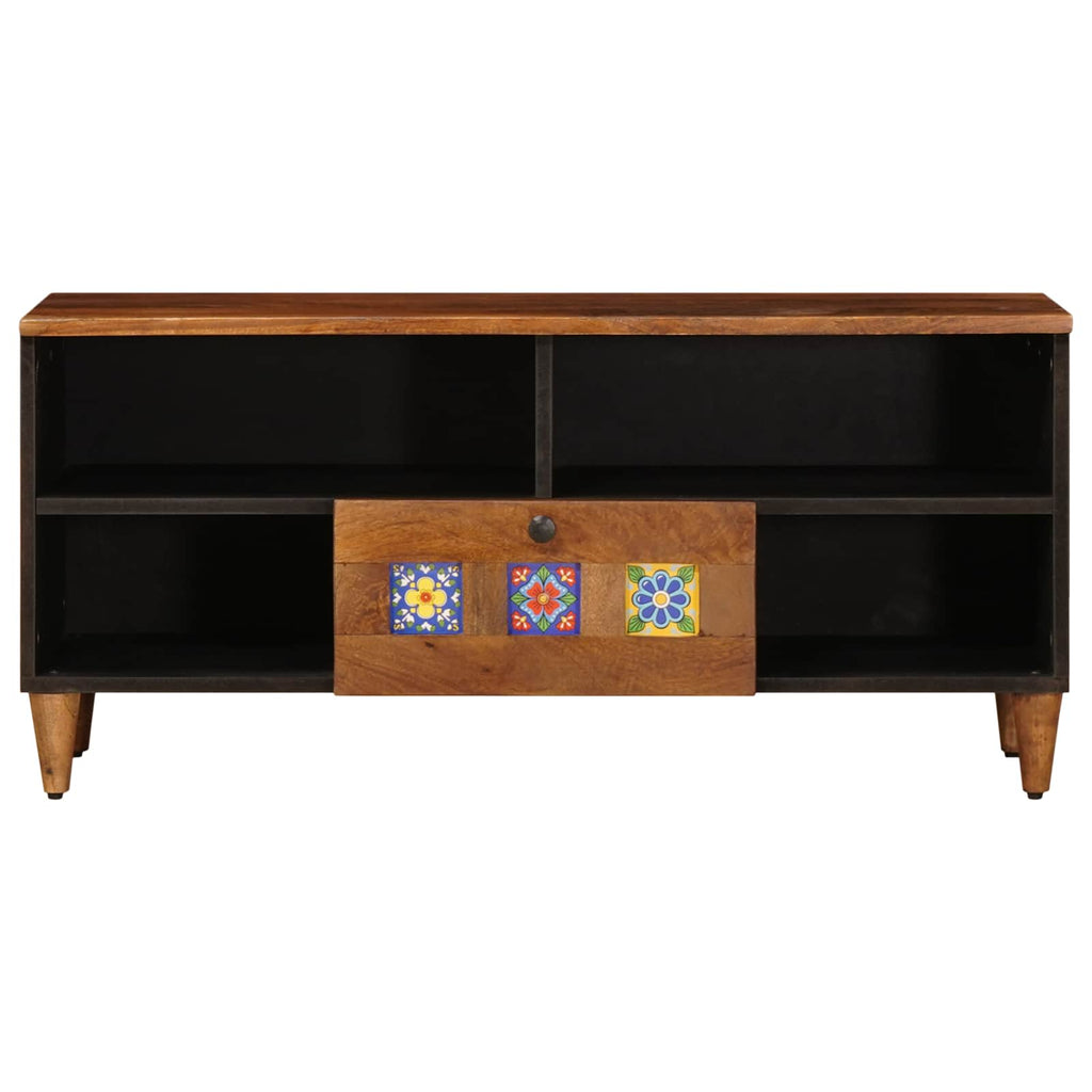 vidaXL Szafka pod telewizor z szufladą orzech włoski 100 x 33 x 46 cm
