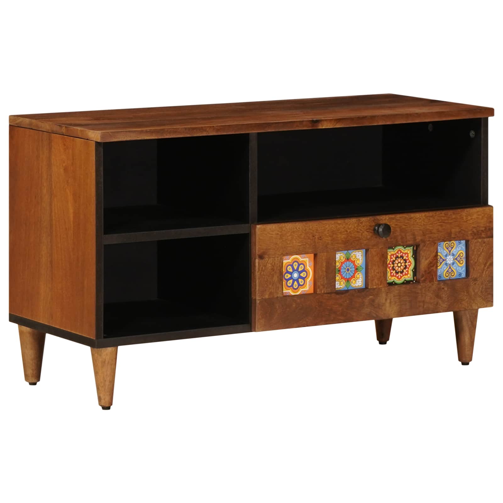vidaXL Szafka pod telewizor z szufladą orzech włoski 80 x 33 x 46 cm
