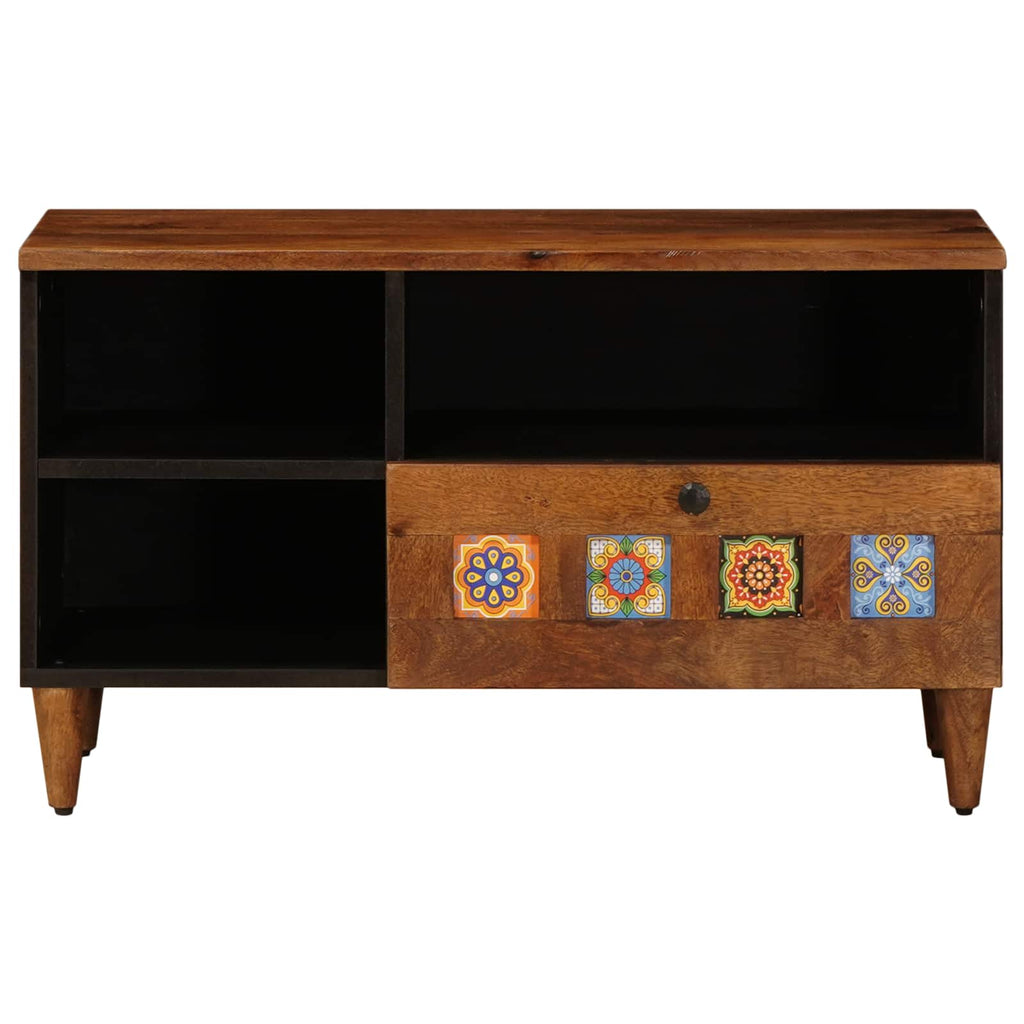 vidaXL Szafka pod telewizor z szufladą orzech włoski 80 x 33 x 46 cm