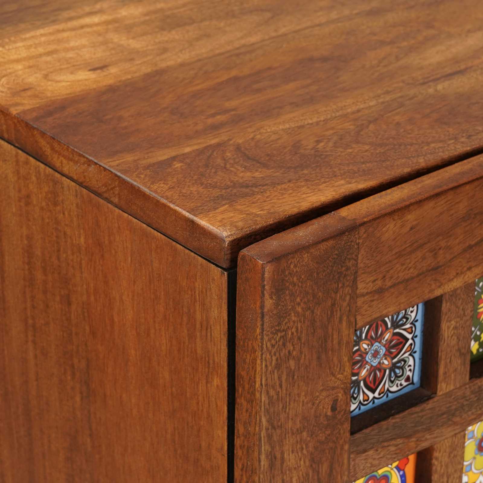 vidaXL Highboard orzech włoski 40 x 33 x 110 cm Drewno z mango