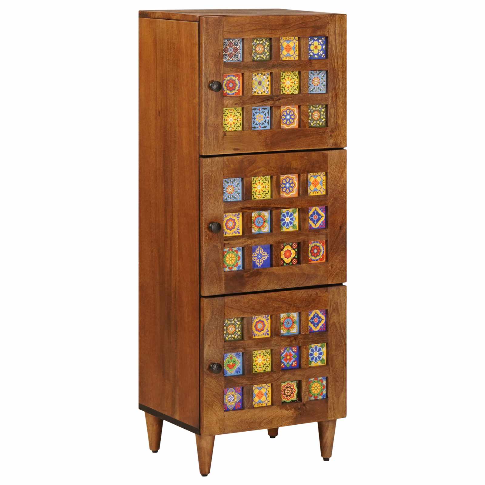 vidaXL Highboard orzech włoski 40 x 33 x 110 cm Drewno z mango