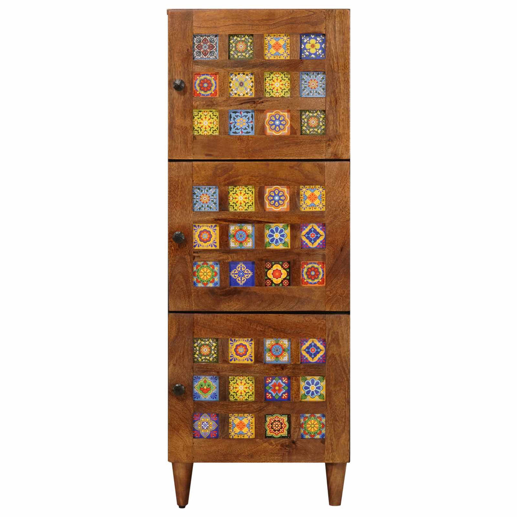 vidaXL Highboard orzech włoski 40 x 33 x 110 cm Drewno z mango