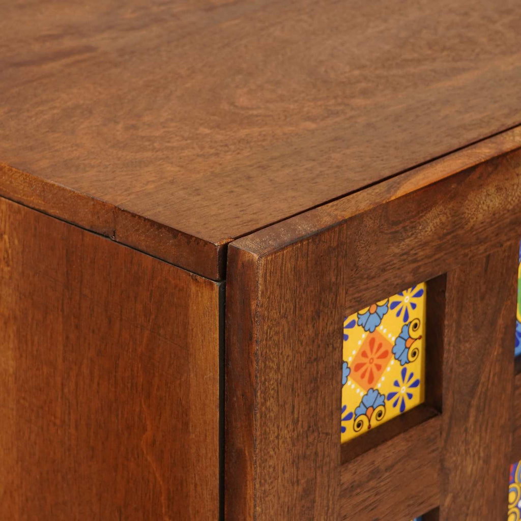 vidaXL Highboard orzech włoski 60 x 33,5 x 100 cm Drewno z mango
