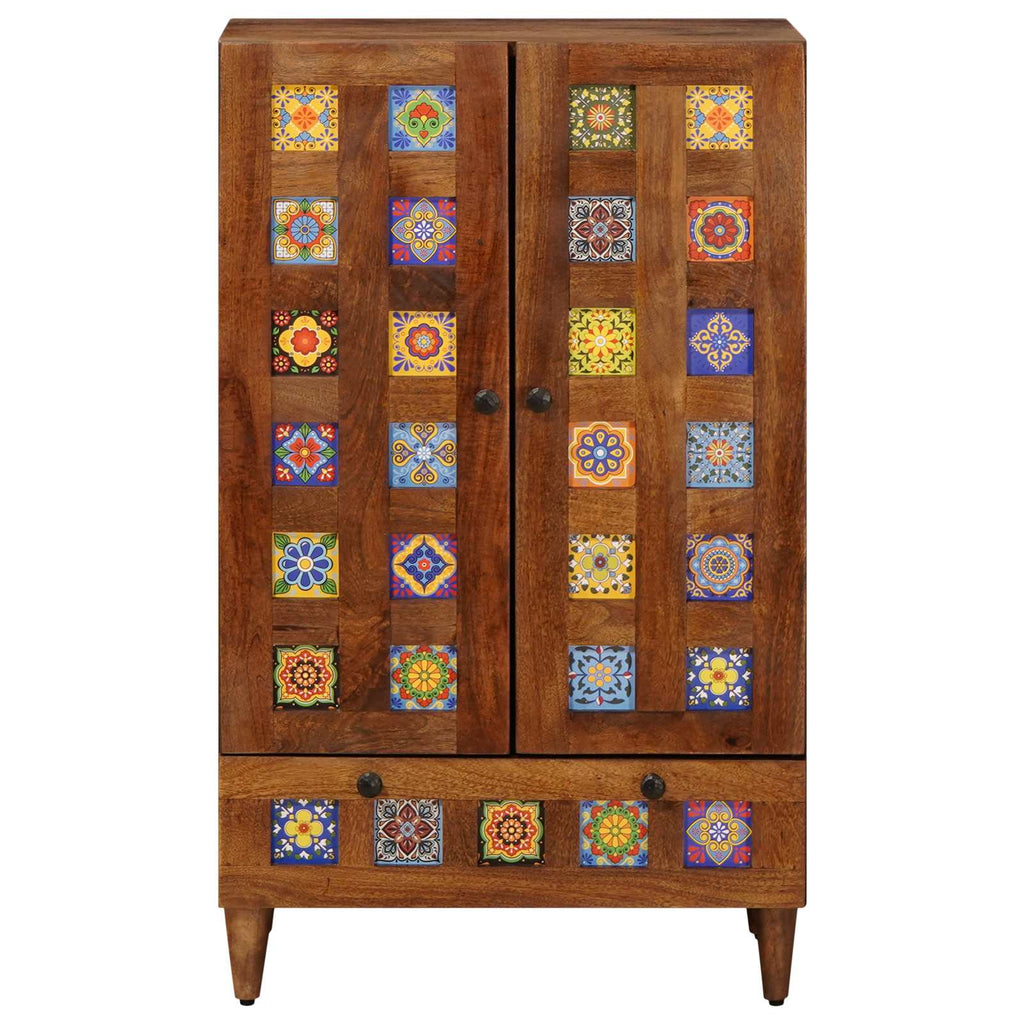 vidaXL Highboard orzech włoski 60 x 33,5 x 100 cm Drewno z mango