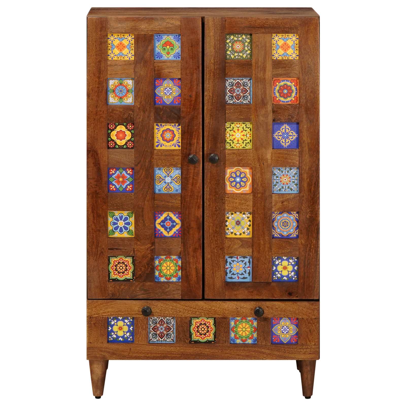 vidaXL Highboard orzech włoski 60 x 33,5 x 100 cm Drewno z mango