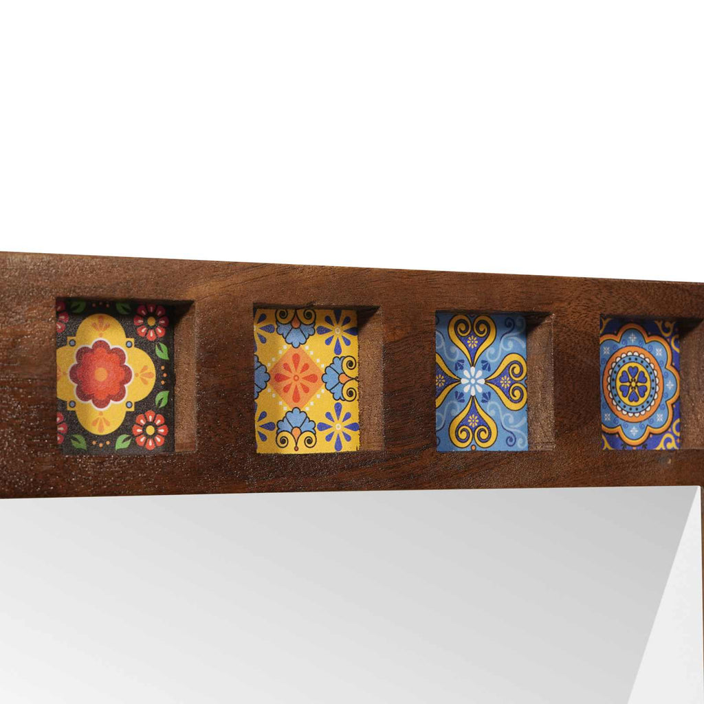 vidaXL Lustro łazienkowe orzech włoski 50 x 70 x 2,5 cm Drewno z mango