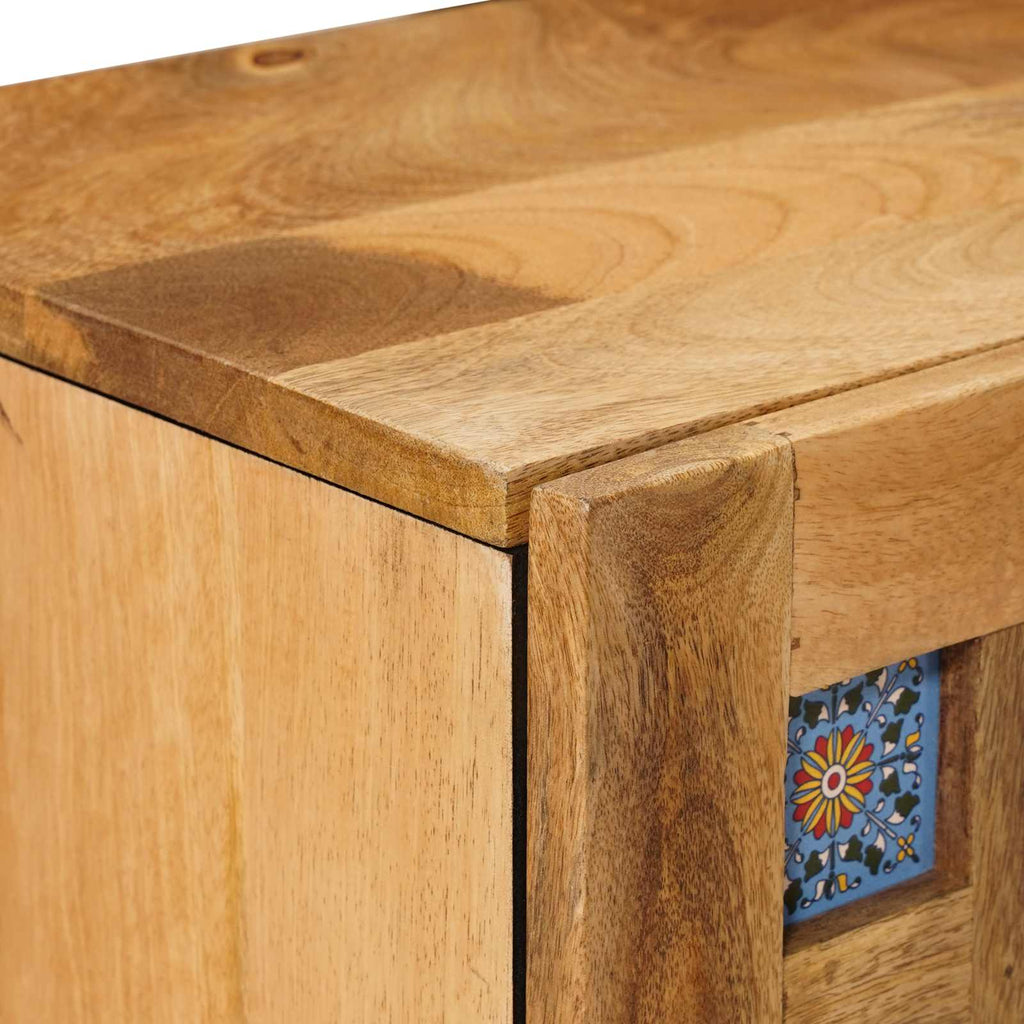 vidaXL Szafka Nocna Naturalny 40 x 33,5 x 46 cm Drewno z mango