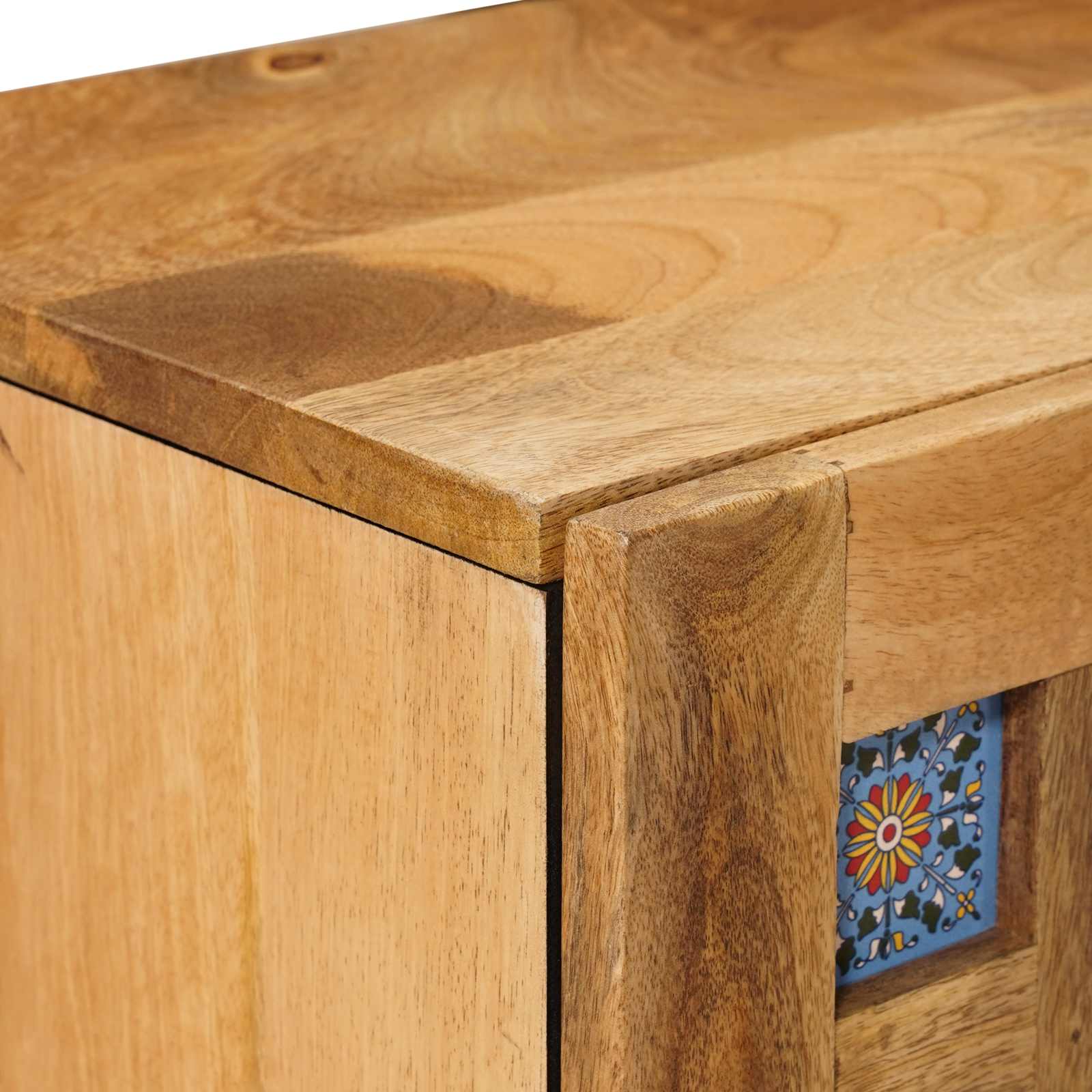 vidaXL Szafka Nocna Naturalny 40 x 33,5 x 46 cm Drewno z mango