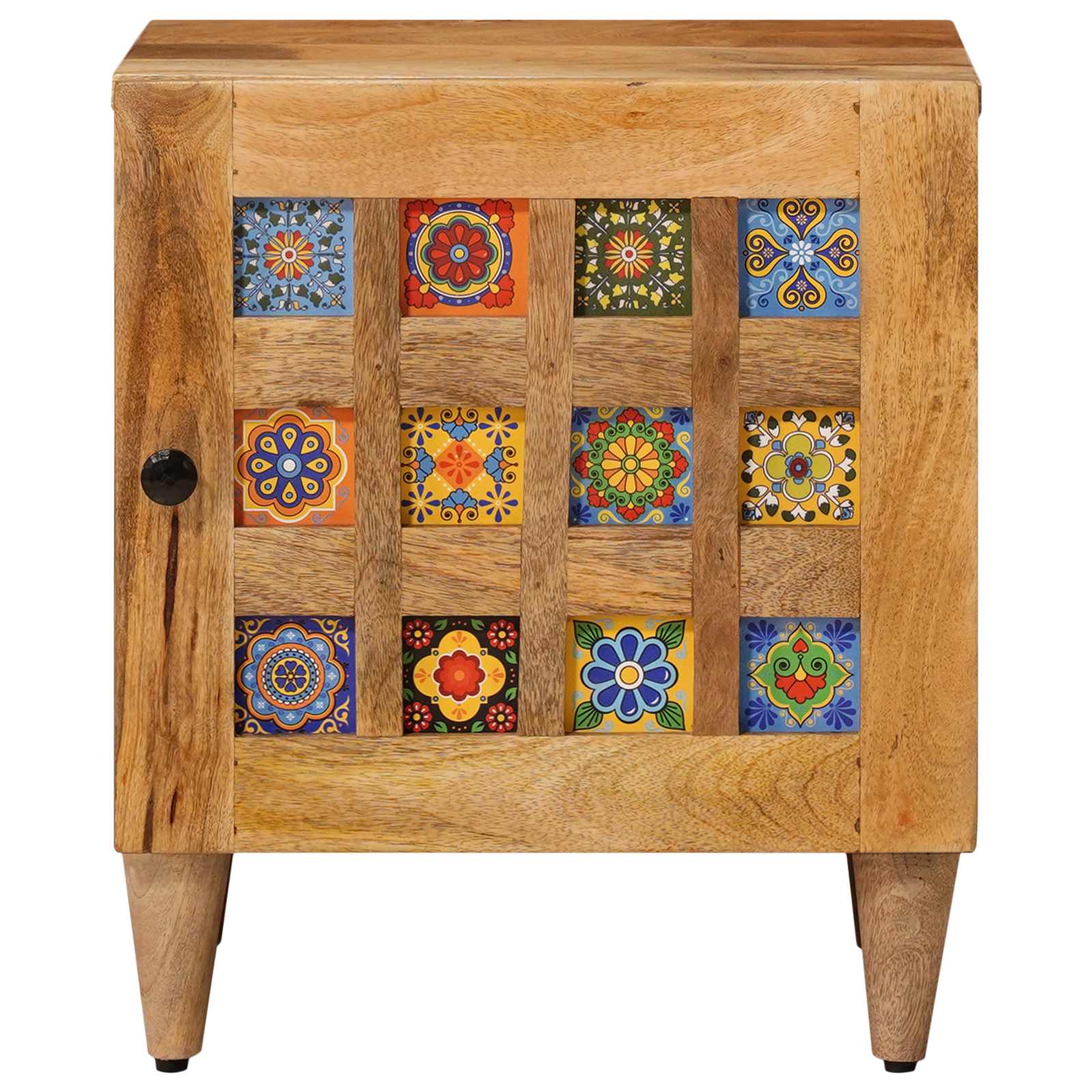 vidaXL Szafka Nocna 2 pcs Naturalny 40 x 33 x 46 cm Drewno z mango
