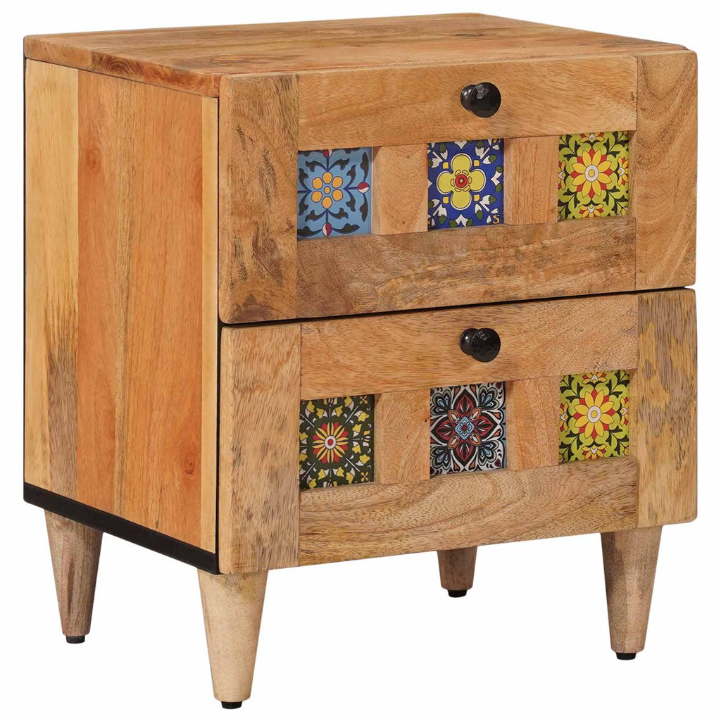 vidaXL Szafka Nocna Naturalny 40 x 33,5 x 46 cm Drewno z mango