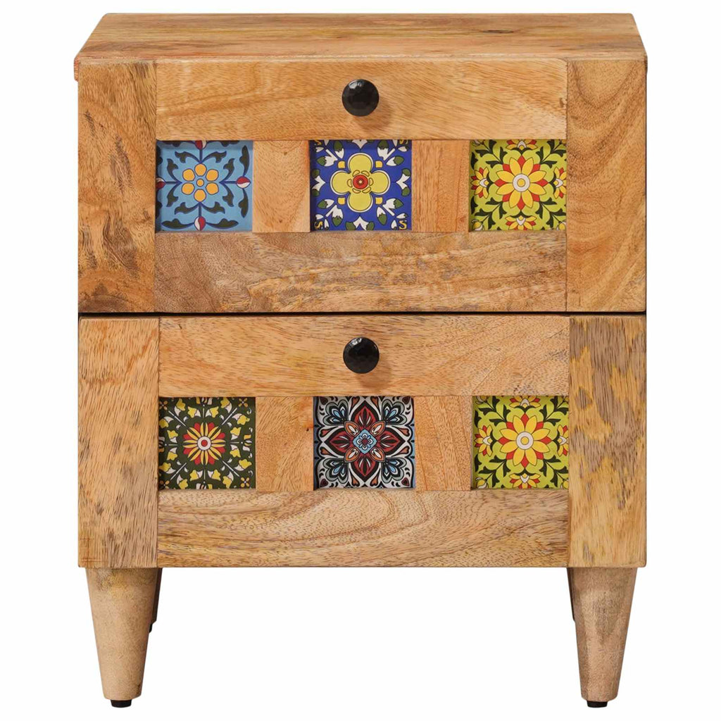 vidaXL Szafka Nocna Naturalny 40 x 33,5 x 46 cm Drewno z mango