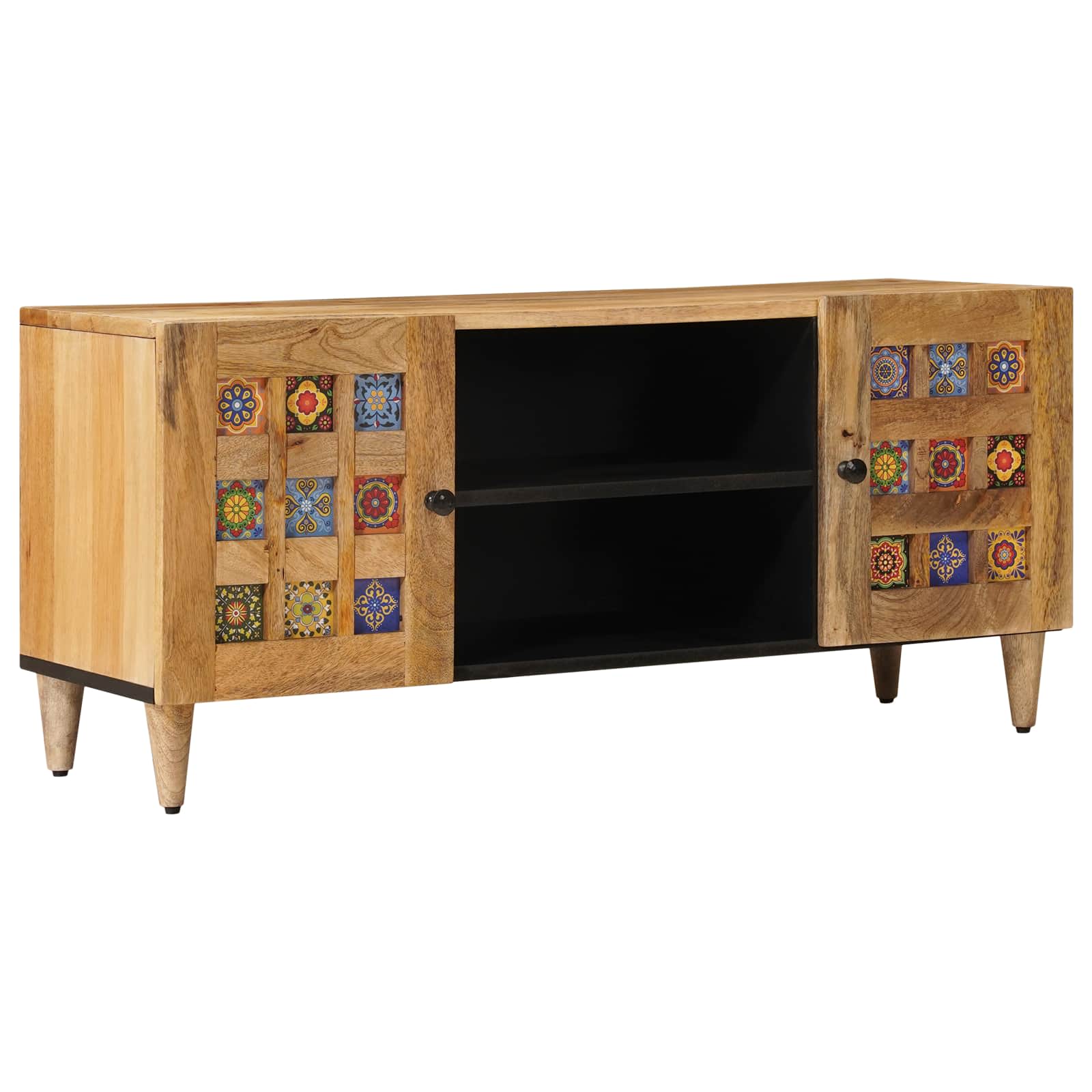 vidaXL Szafka pod telewizor Naturalny 105 x 33 x 46 cm Drewno z mango