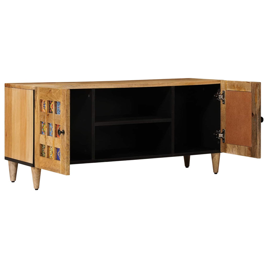 vidaXL Szafka pod telewizor Naturalny 105 x 33 x 46 cm Drewno z mango