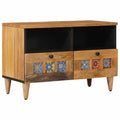 vidaXL Szafka pod telewizor Naturalny 70 x 33 x 46 cm Drewno z mango