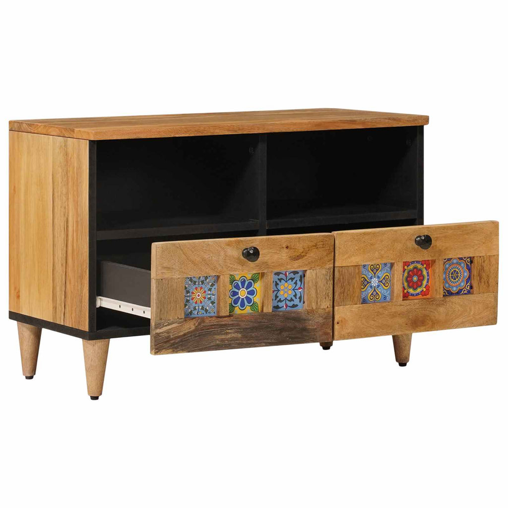 vidaXL Szafka pod telewizor Naturalny 70 x 33 x 46 cm Drewno z mango
