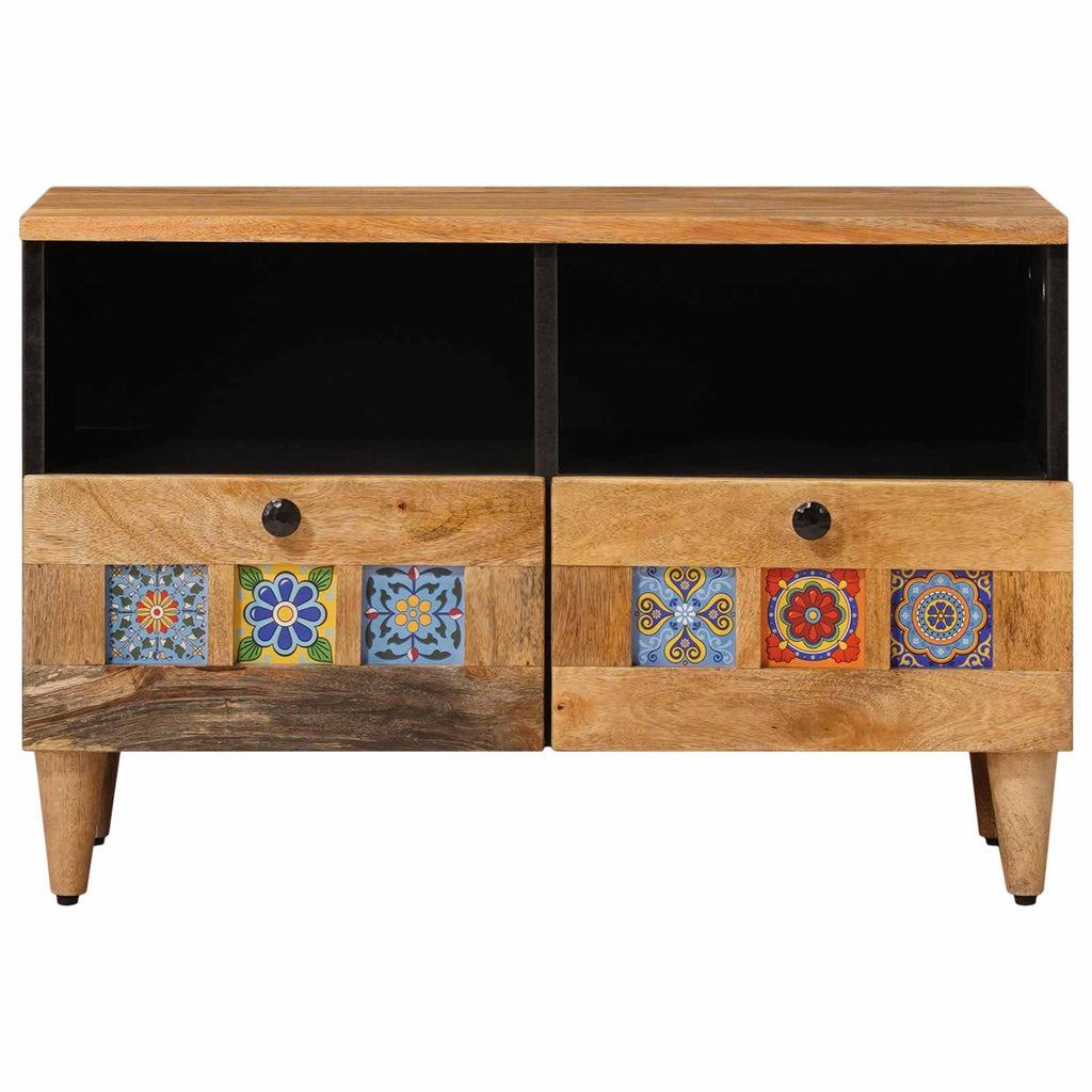 vidaXL Szafka pod telewizor Naturalny 70 x 33 x 46 cm Drewno z mango