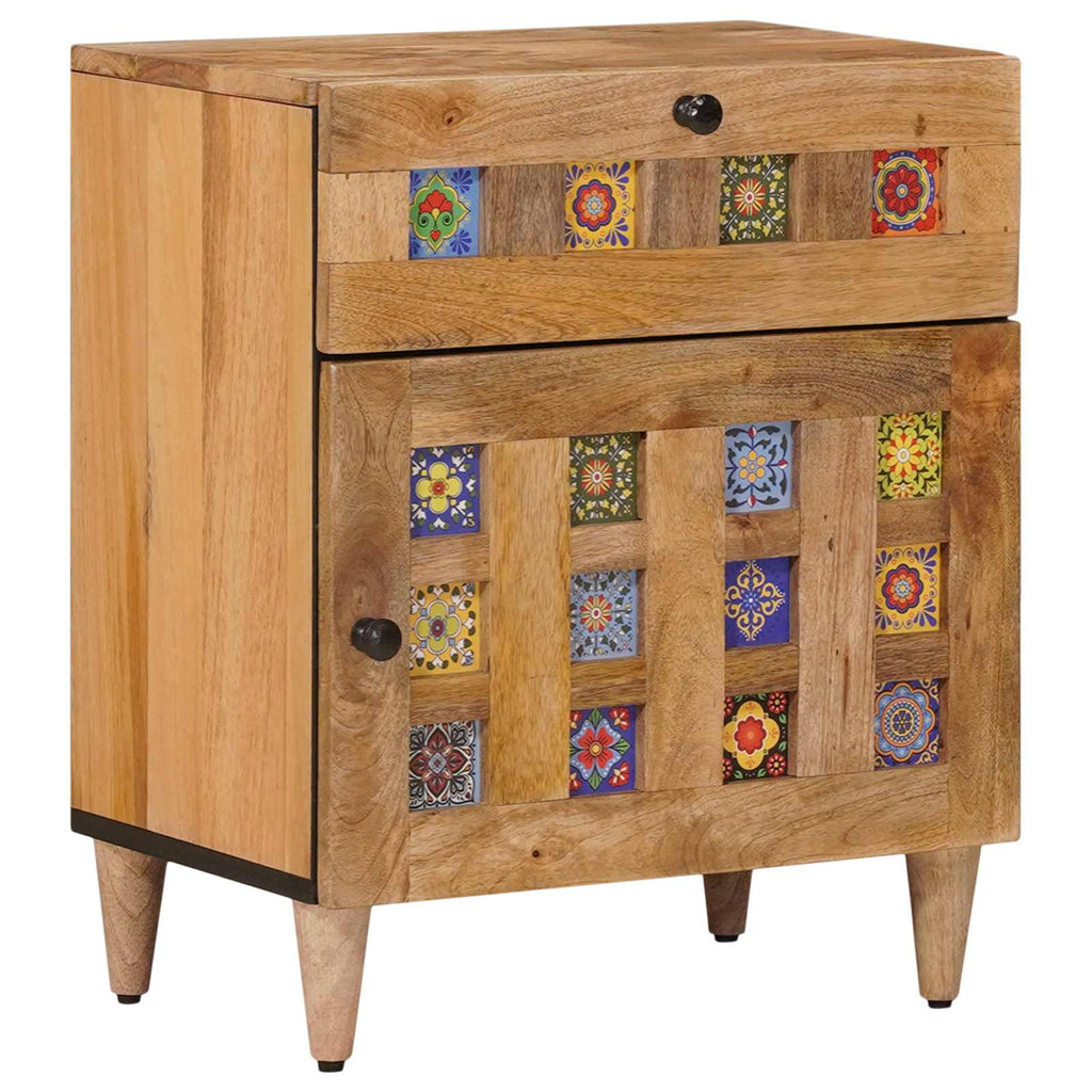 vidaXL Szafka Nocna Naturalny 50 x 33 x 60 cm Drewno z mango