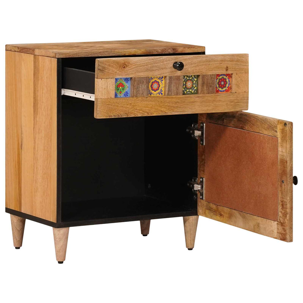 vidaXL Szafka Nocna Naturalny 50 x 33 x 60 cm Drewno z mango