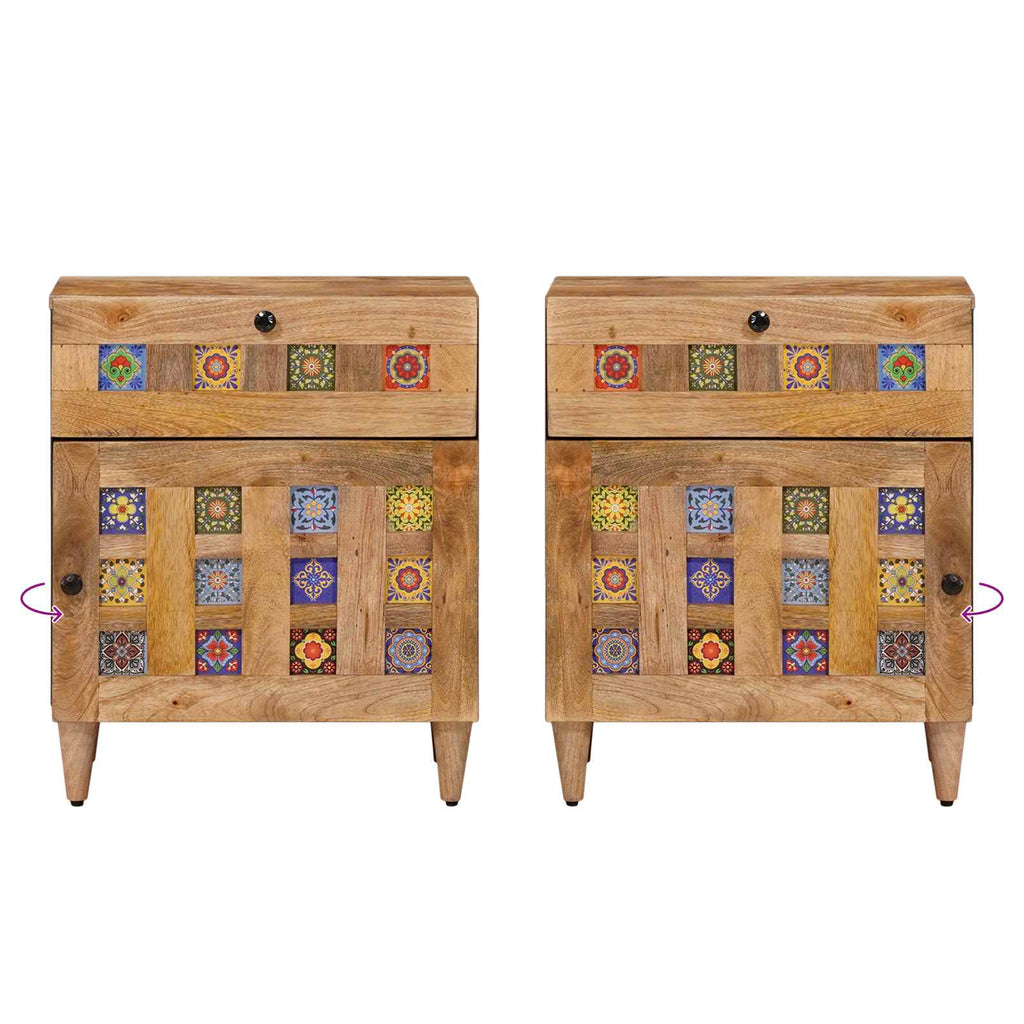 vidaXL Szafka Nocna Naturalny 50 x 33 x 60 cm Drewno z mango