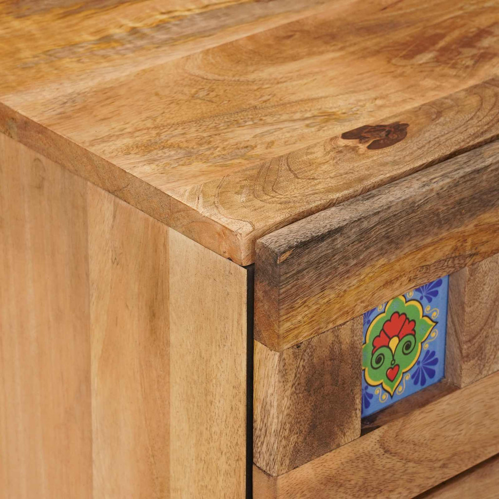 vidaXL Szafka Nocna Naturalny 50 x 33 x 62 cm Drewno z mango