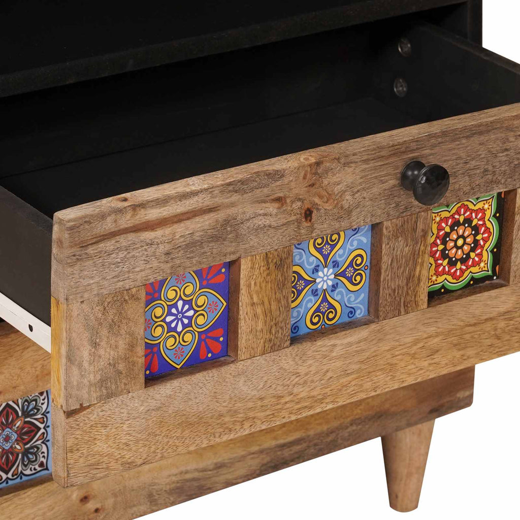 vidaXL Szafka Nocna Naturalny 50 x 33 x 62 cm Drewno z mango