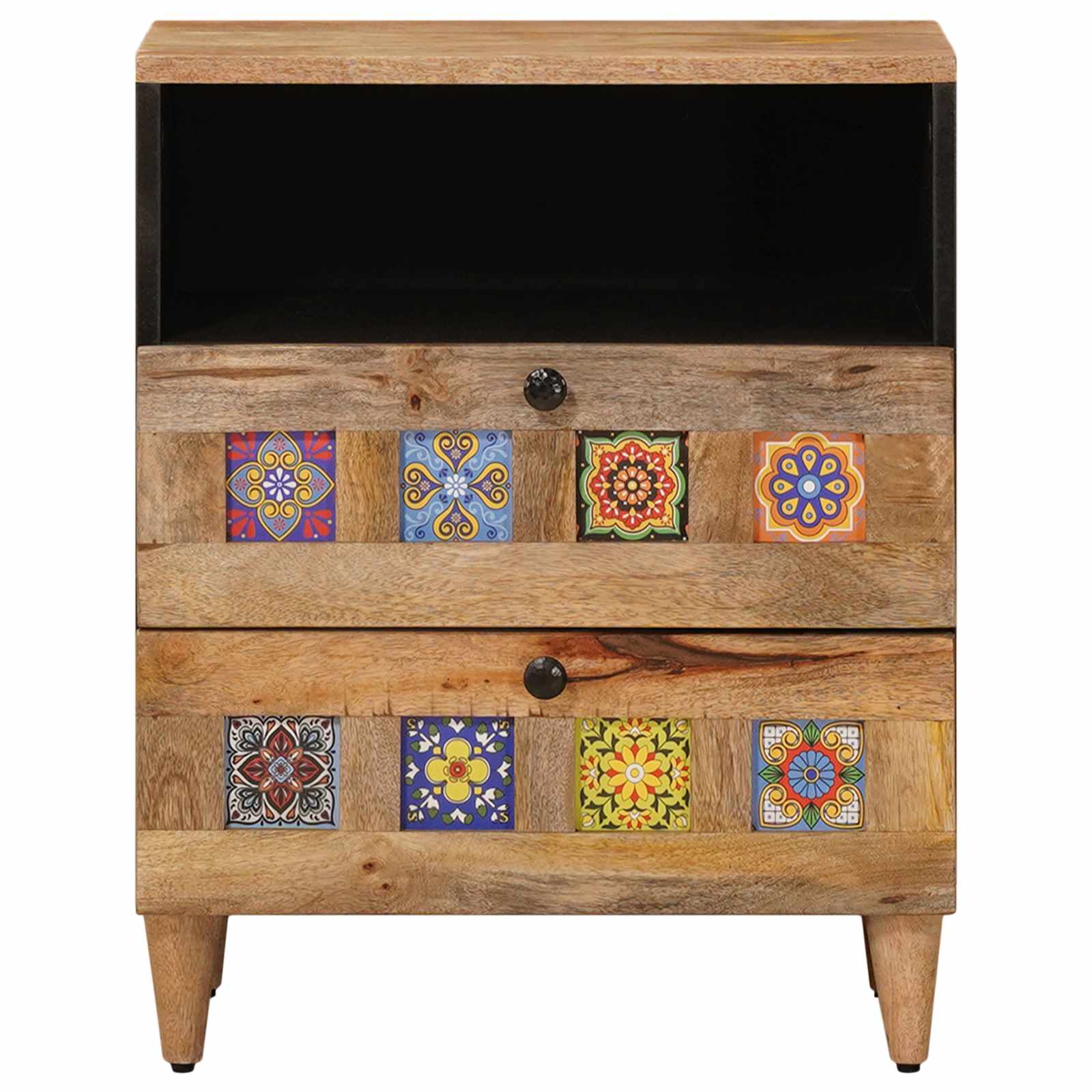 vidaXL Szafka Nocna Naturalny 50 x 33 x 62 cm Drewno z mango