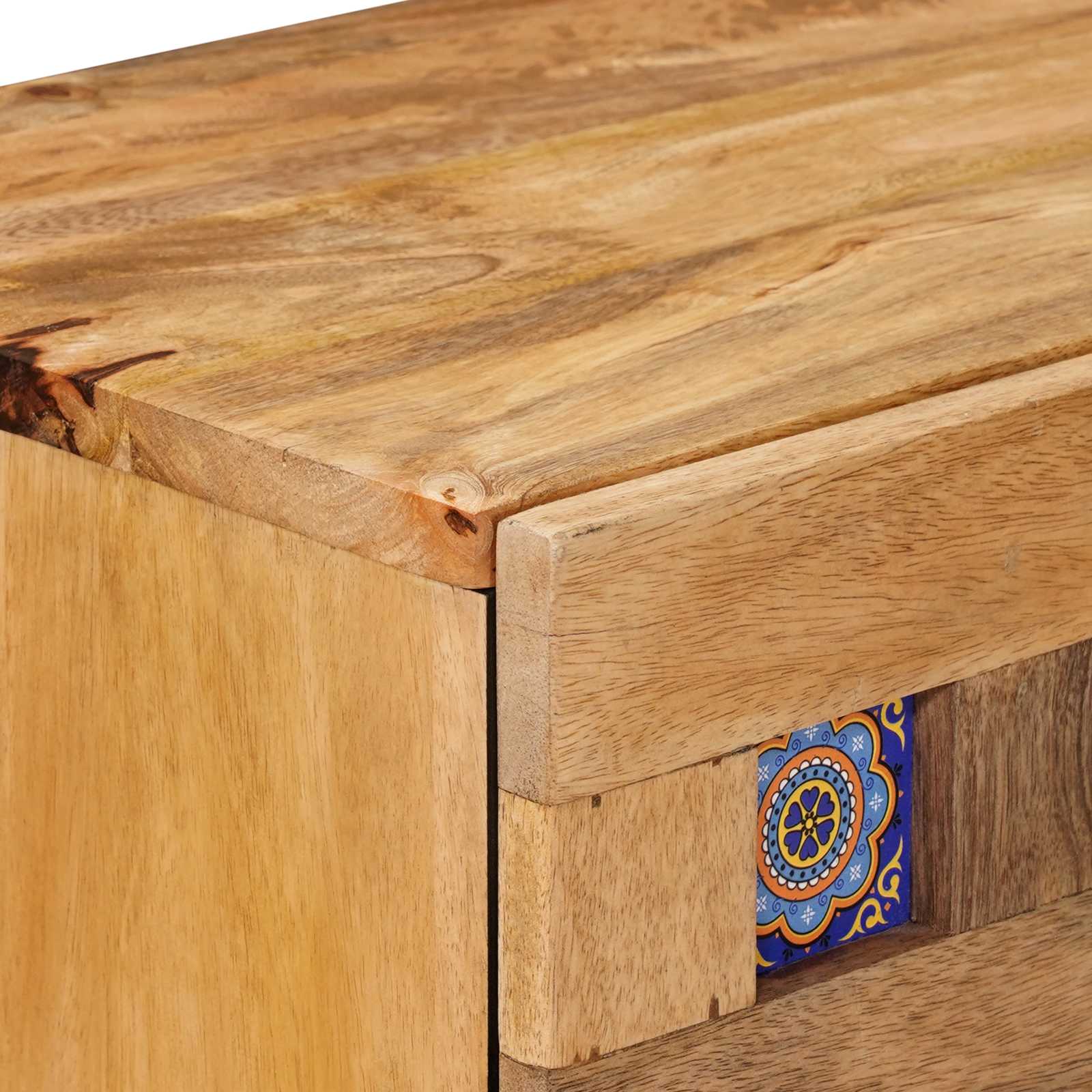 vidaXL Szafka Nocna Naturalny 50 x 33 x 60 cm Drewno z mango