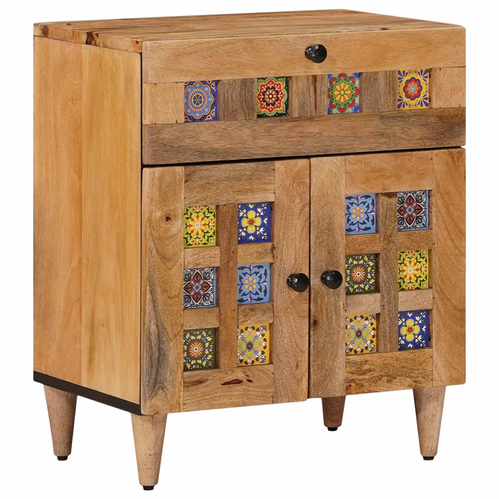 vidaXL Szafka Nocna Naturalny 50 x 33 x 60 cm Drewno z mango