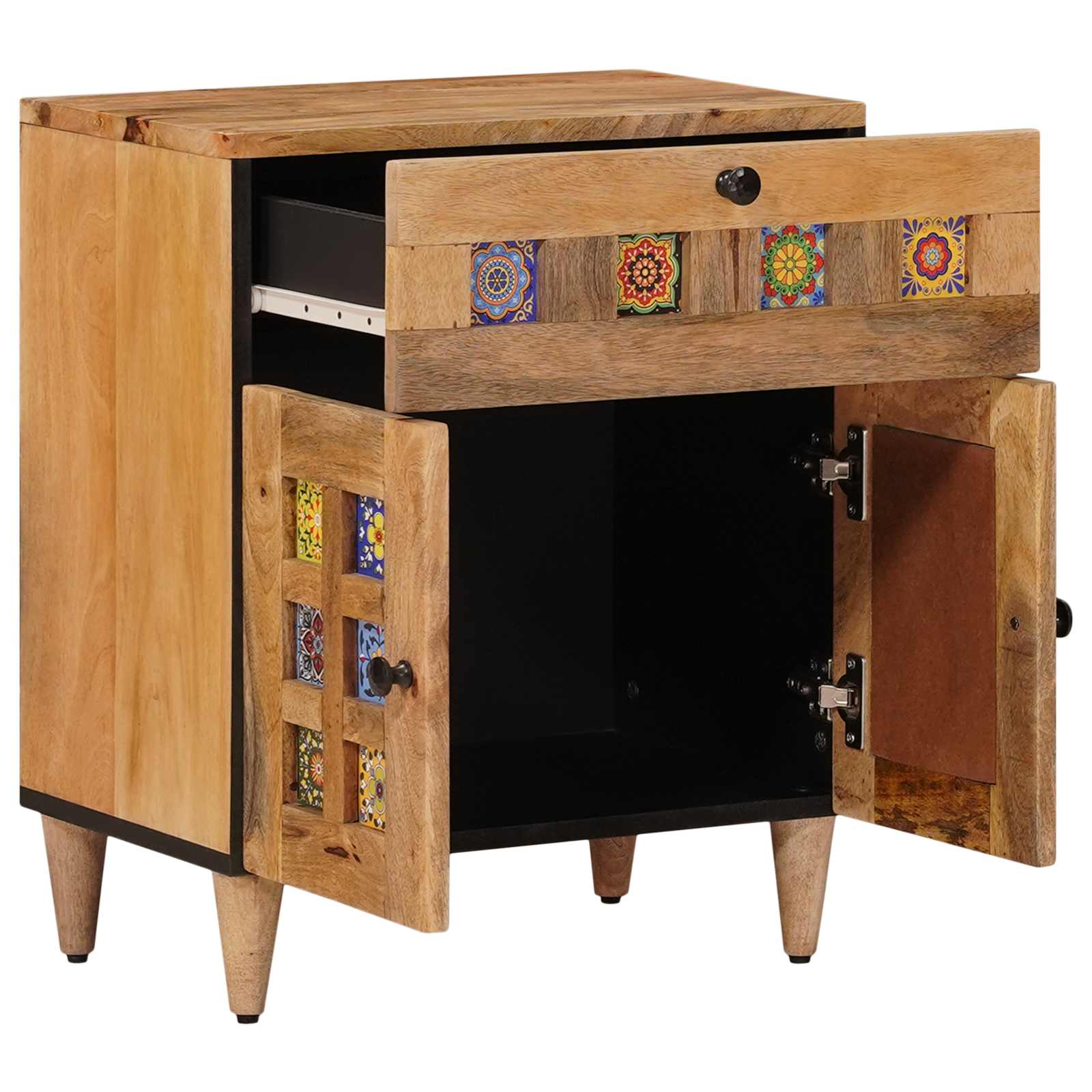vidaXL Szafka Nocna Naturalny 50 x 33 x 60 cm Drewno z mango