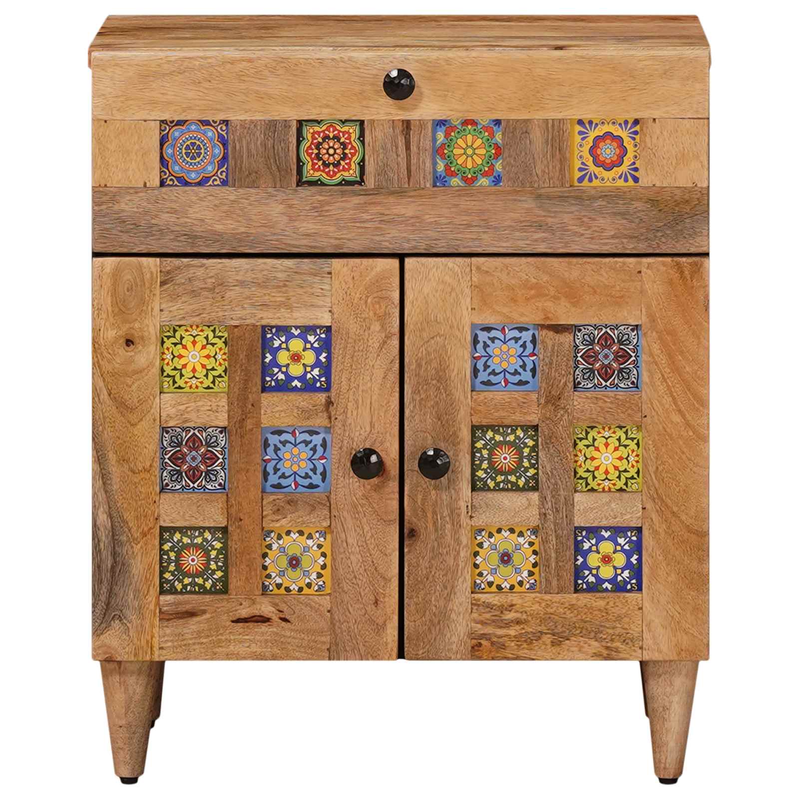 vidaXL Szafka Nocna Naturalny 50 x 33 x 60 cm Drewno z mango