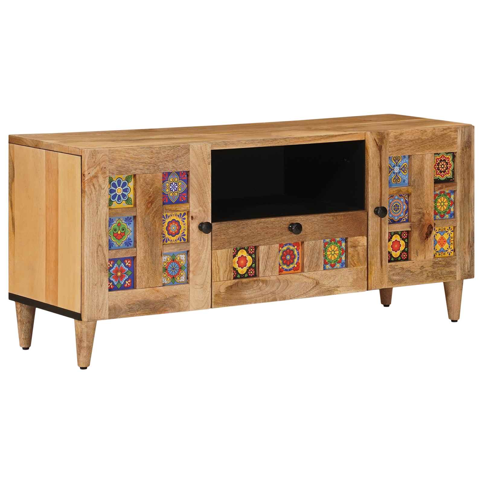 vidaXL Szafka pod telewizor z szufladą Naturalny 105 x 33,5 x 46 cm