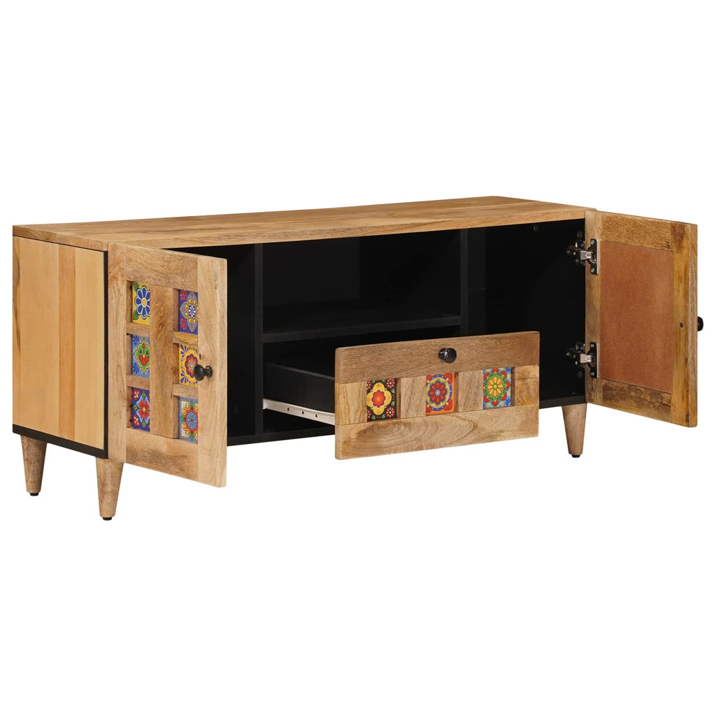 vidaXL Szafka pod telewizor z szufladą Naturalny 105 x 33,5 x 46 cm